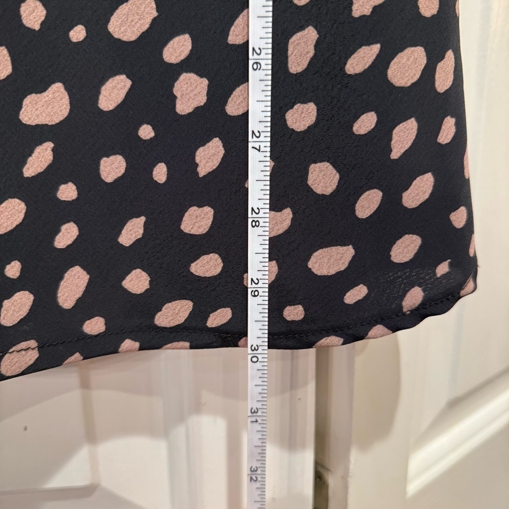 Black and Tan Polka Dot Midi Skirt - Picture 3 of 7